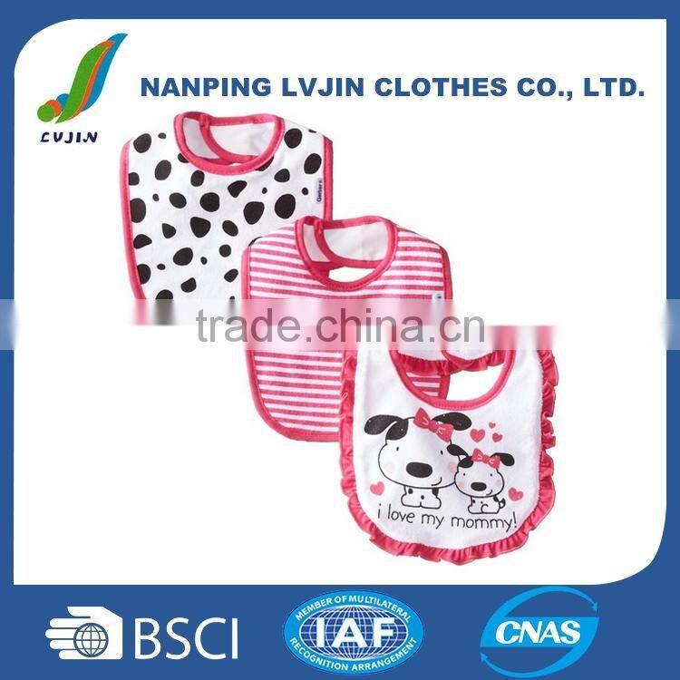 Baby Girls' 3 Pack Terry Dribbler Bibs