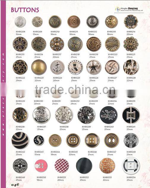 Fashion metal button /shirt button wholesae hot selling for DIY or clothes accessories