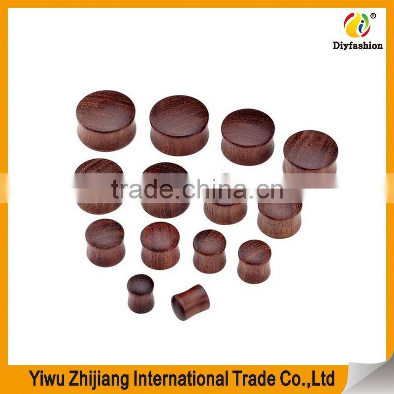 Natural Organic Sono Wood Doule Flared Saddle Plug Gauge Ear Stretchers