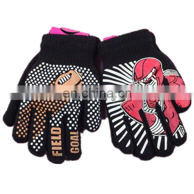 2015 Clearance Item Double Layer Men Skull Offset Knitted Men Gloves
