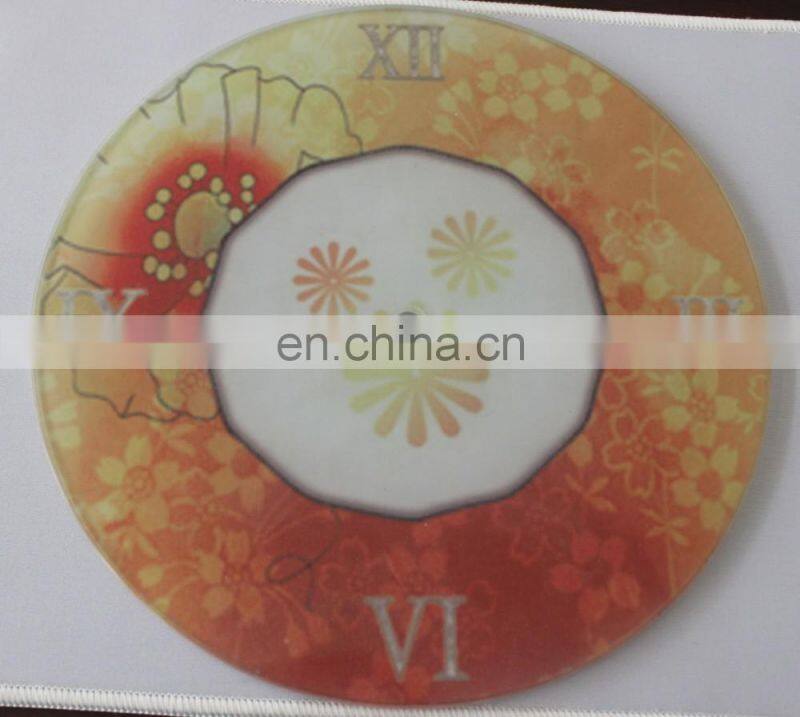 Sublimation round shape blank smooth surface tempered glass clock face