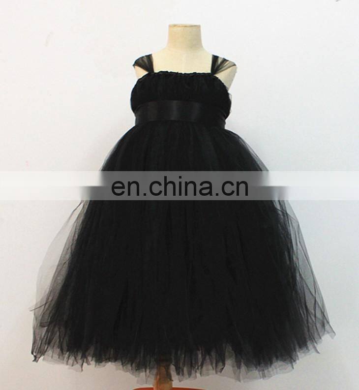 Black Baby Girl Tulle Dress Slip Puffy Maxi Dress Party Invitations