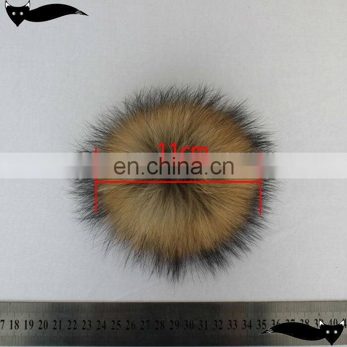 Hot sale natural 11cm raccoon fur ball