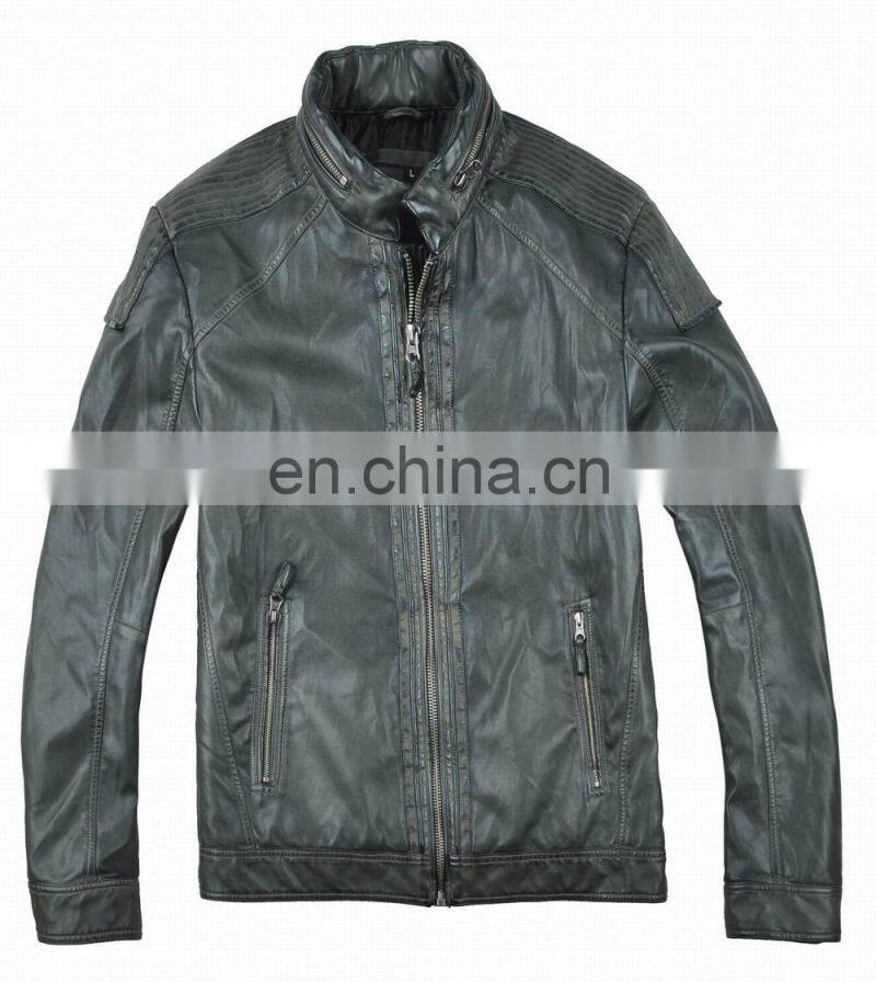 2015 Latest Fashion Hotsale Spring Handsome PU Leather Jacket for Men