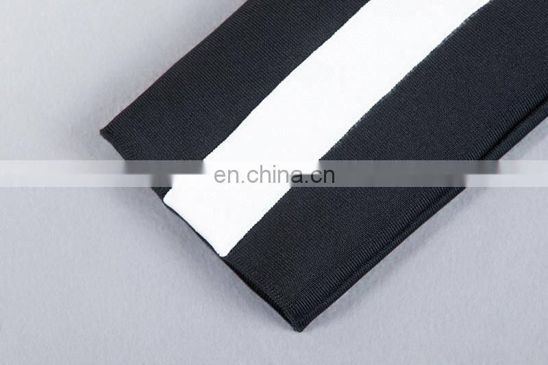 amigo 2017 latest black white sexy tube long bandage jumpsuit for women party wear