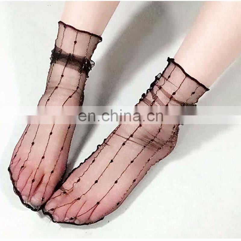fashionable design breathable short fish net sock for women