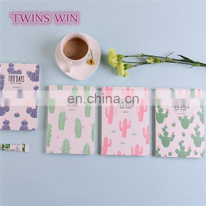 Australia New Design Simple Custom fancy stationery wholesale funny cactus design kraft paper covers notebook