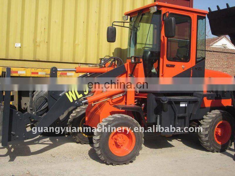 1.2ton mini wheel loader with grappler,grass folder