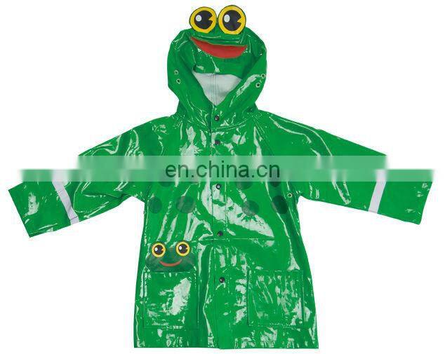 Cute Waterproof Hooded PVC Kids Children Raincoat