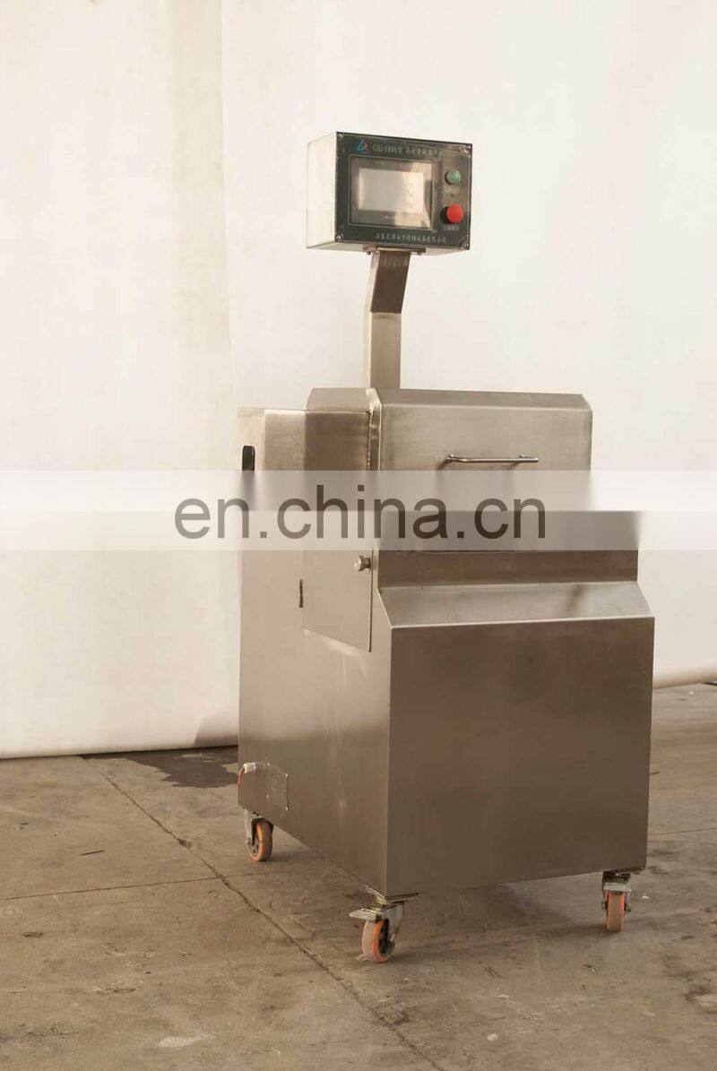Fast speed sausage cutter machine for the artificial casing
