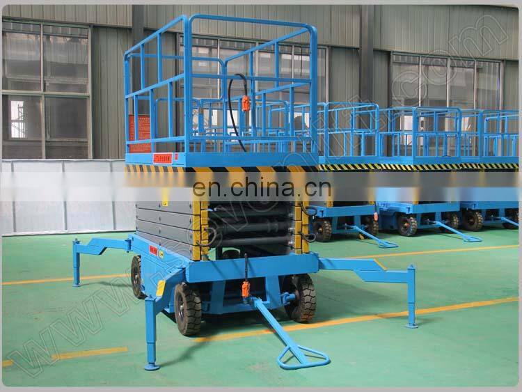 7LSJY Shandong SevenLift 6m hydraulic tail table lifter man battery operated lifting table roller