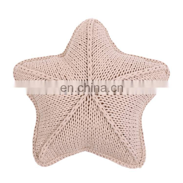 Home decoration 100% cotton handmade stars shape memory foam cushion /pillow