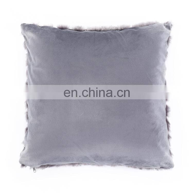 New style technology dark grey jacquard knitted woven decorative cushion cover