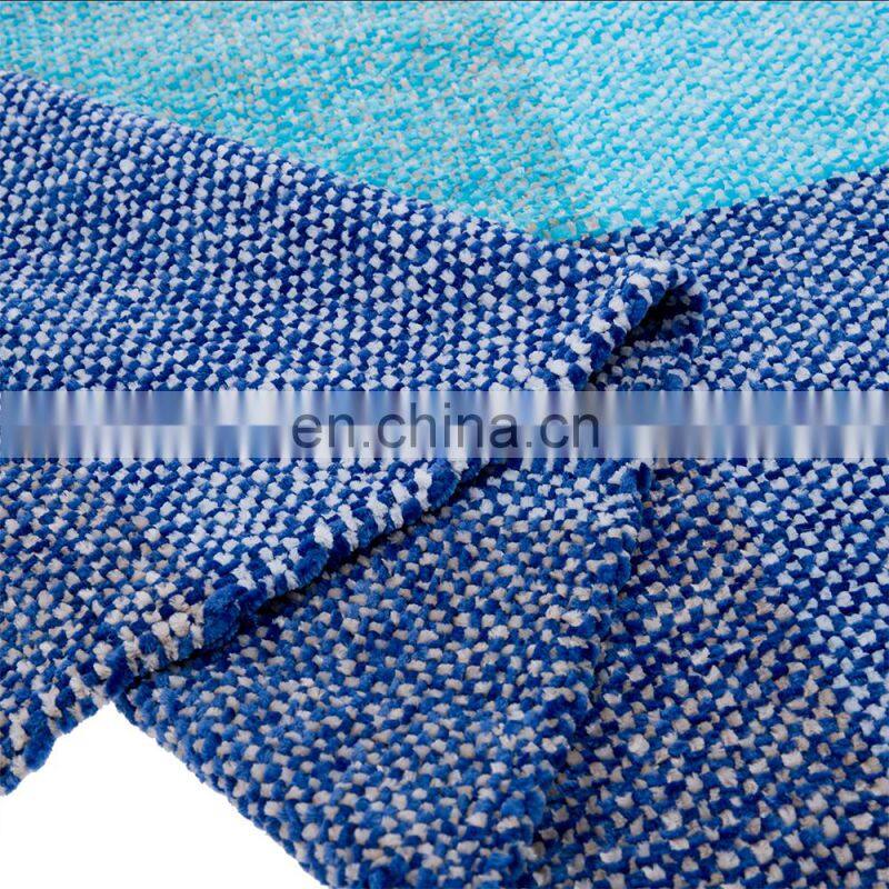 Fashion Soft Ombre Blue 100%Polyester 50''x60'' Throw Blanket With Tassels