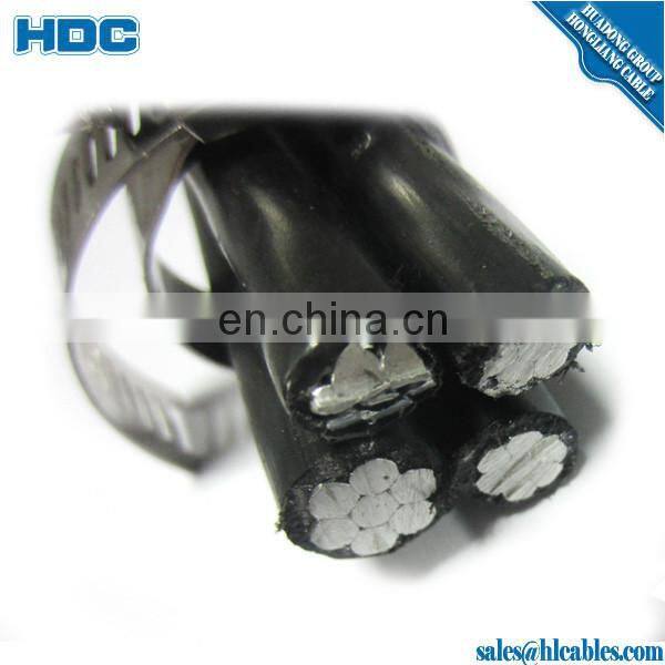 4core 16mm 25mm Nigeria aluminum PE insulation overhead ABC cable