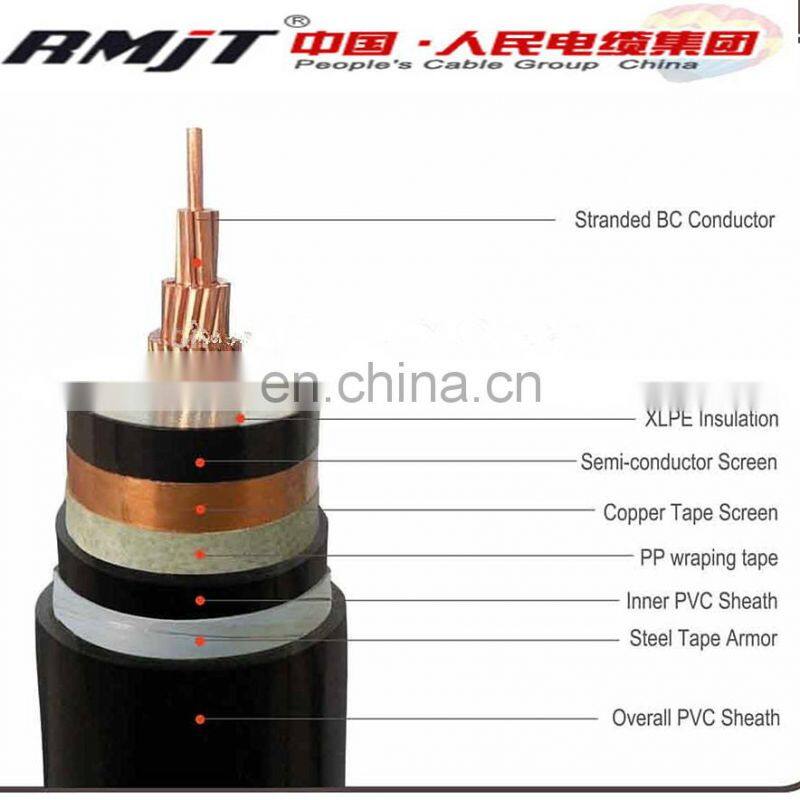 Single-core XLPE insulated armoured medium voltage 10kV power cable