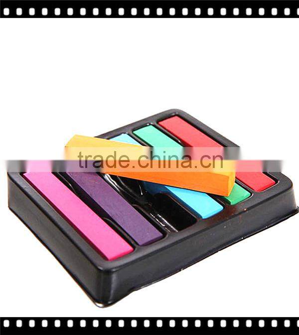 Popular bright colored chalk for hair