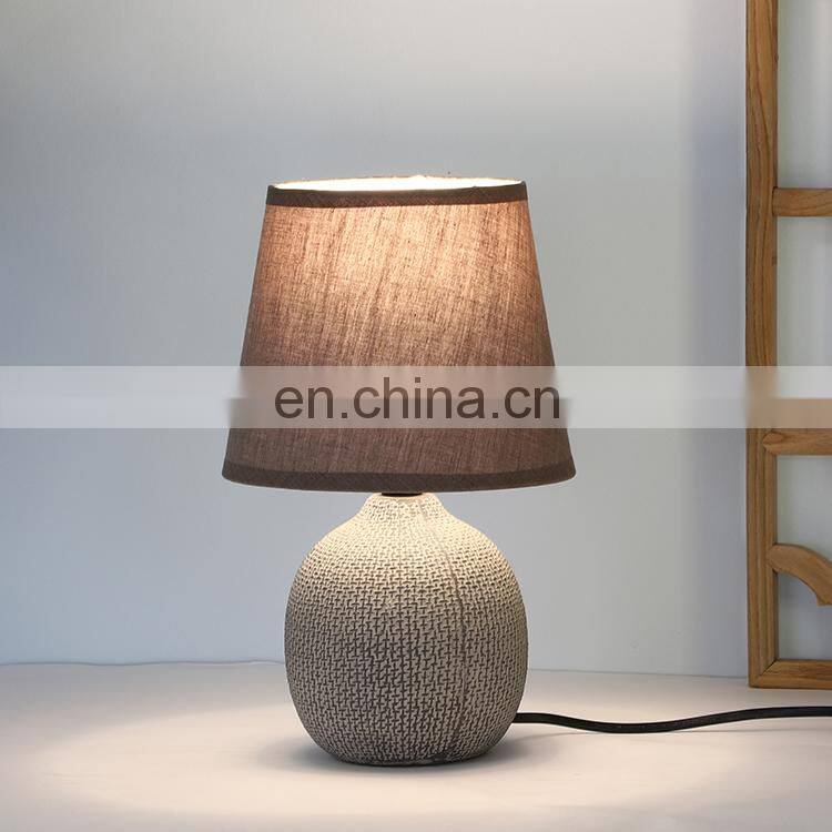 Antique design porcelain night lamp restaurant hotel home cheap brown ceramic table lamp
