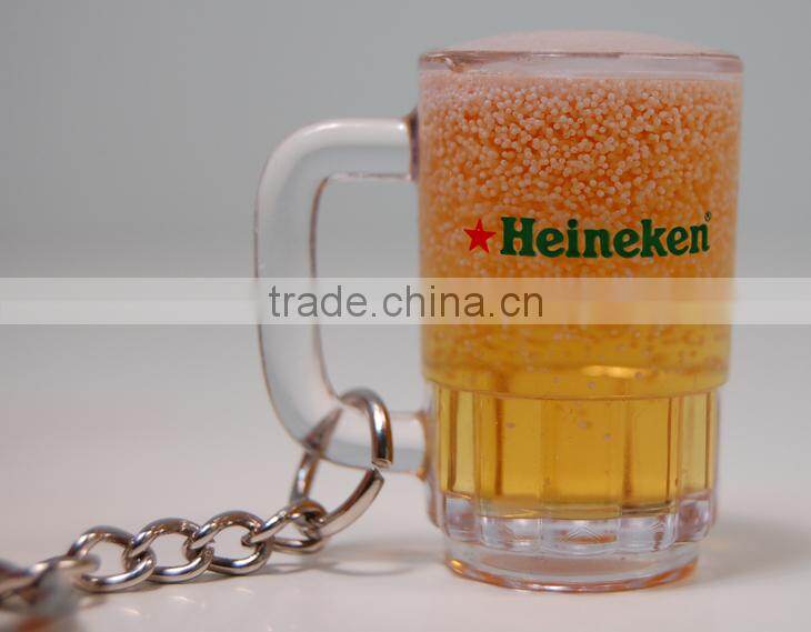 Hot Sale Custom Acrylic Beer Cup Keychain, Modern Acrylic Keychain