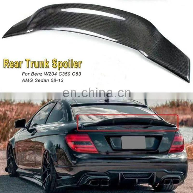 carbon fiber rear spolier trunk wing Rstyle for Mercedes C class w204 sedan C180 200 C250 2007-2014
