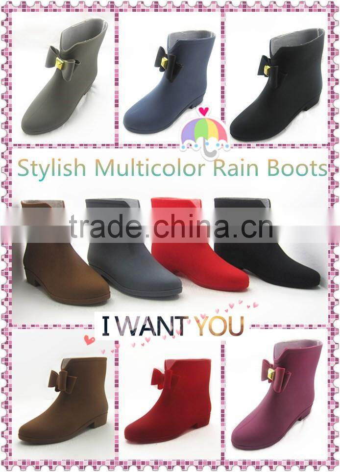Stylish Multicolor Rain Boots For Women