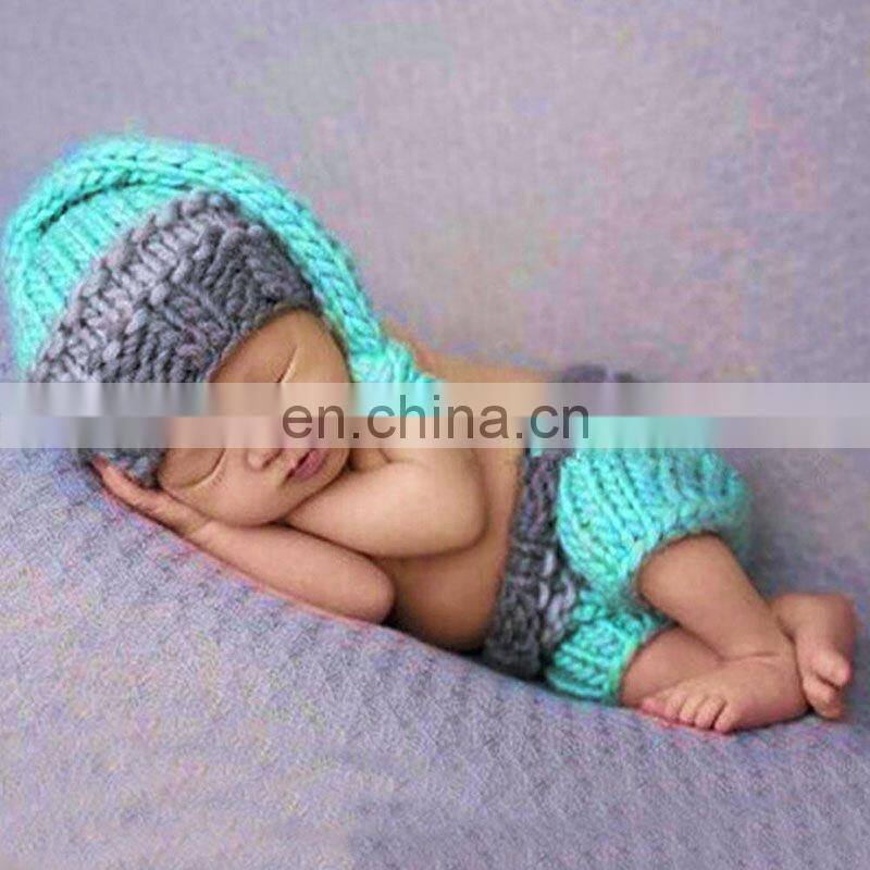 Newborn Baby Cute Crochet Knit Costume Prop Outfits Photo Photography Hat Props New born girls