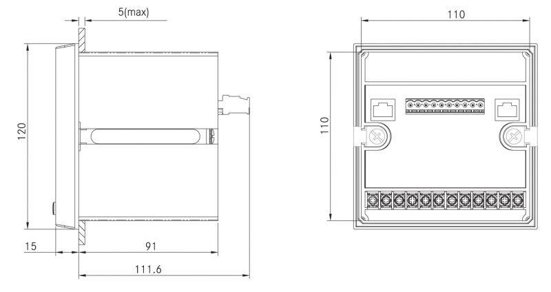 WGK-31-203 series lcd panel total reactive power compensation controller with modbus