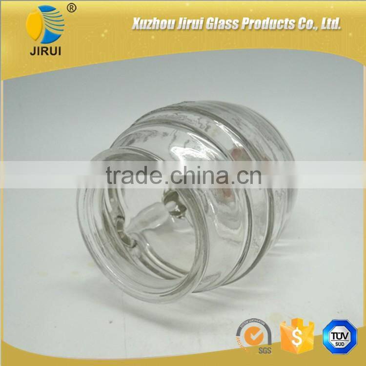 480ml round glass jar with handling for beer drinking