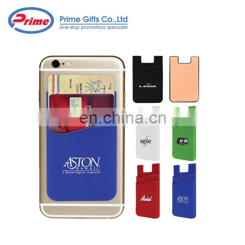 Hot Selling Silicone Mobile Phone Card Holder with Your Logo