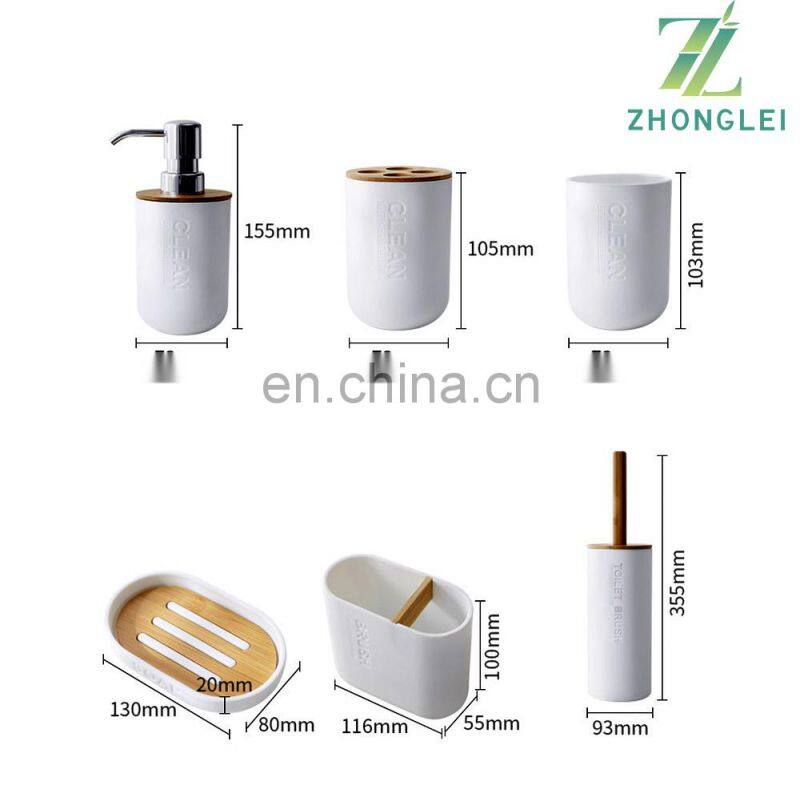 Hot-selling five sets of bamboo bathroom items