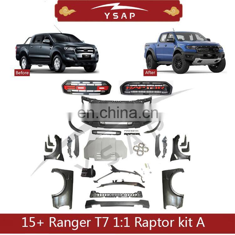 Hot selling auto body part car parts 2015+ Ranger T7 1:1 Raptor body kit A