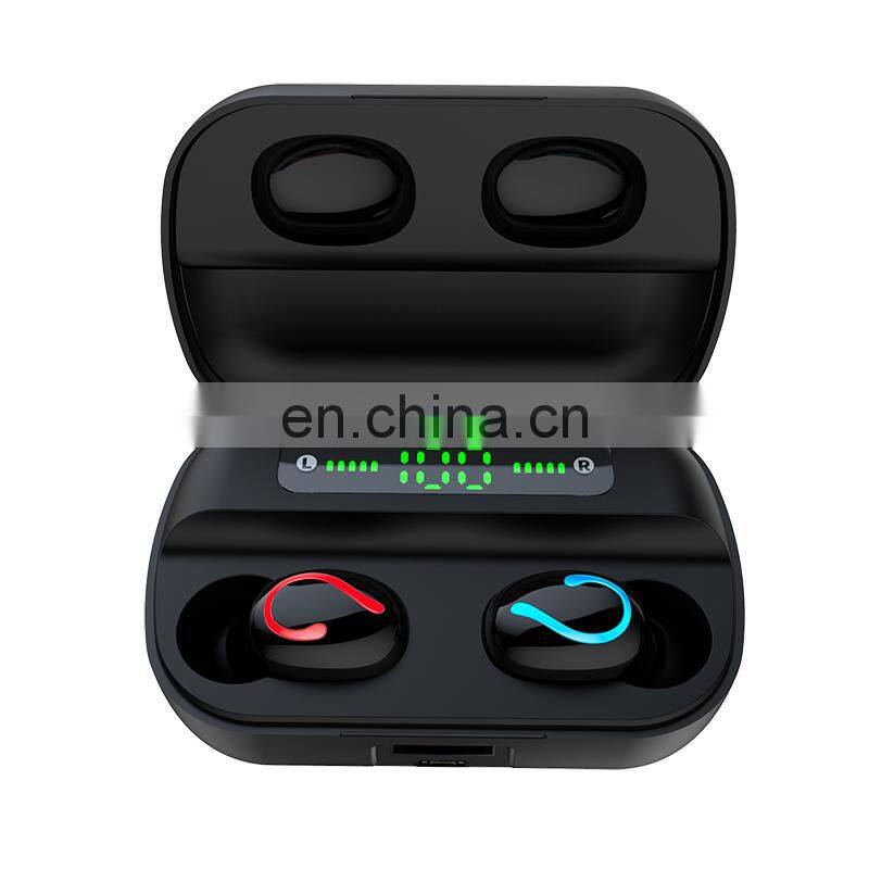 Q65 TWS true Stereo 5D headset LED Indicator waterproof earbuds Wireless tws Earphone power bank Charging Box 2600mAh