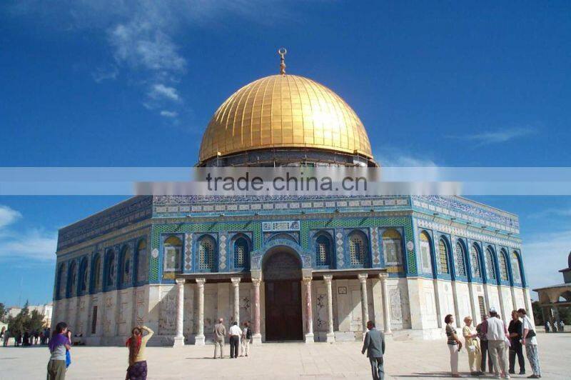 Coloured decorative steel mosque dome