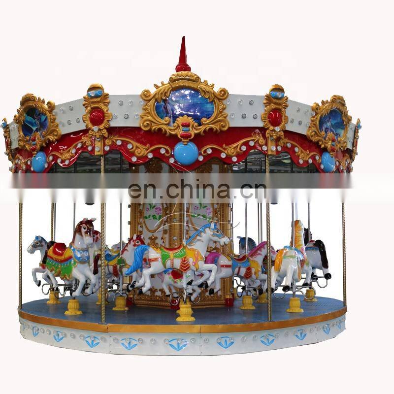 Attractive adult rides electric carousel family carousel for sale