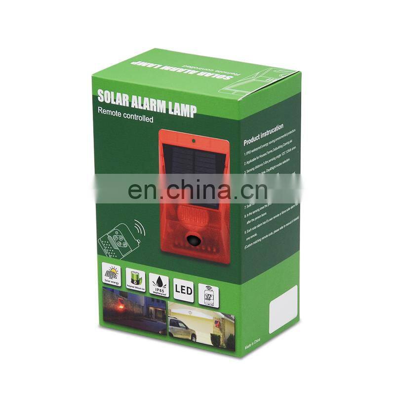Solar Alarm Lamp Warning Sound 129dB Loud Siren Strobe Farm Orchard Light NEW