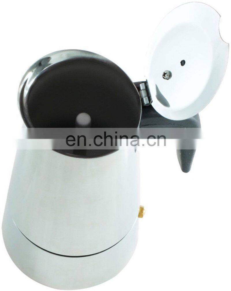 CHINA FACTORY 6 Cup Coffee Maker Stovetop Espresso Coffee Maker Moka Coffee Pot Stainless Steel