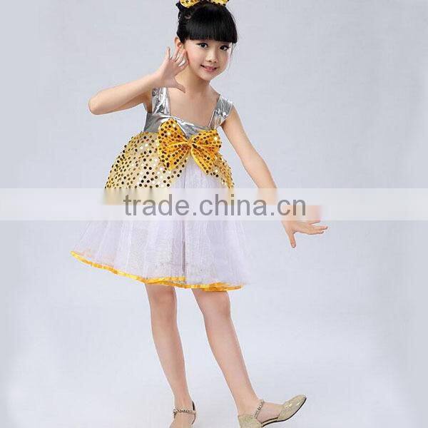 Latest children kids ballroom sequin dress latin dance costume modern dance costumes children