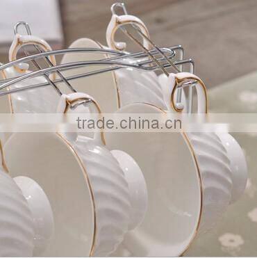 Hot 2016 Bone China Decals Arabic tea set Gold Plated