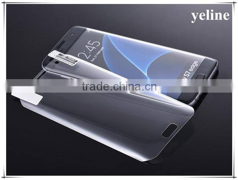 3D curved crystal tempered glass protector for samsung moblie phone galaxy s7 edge