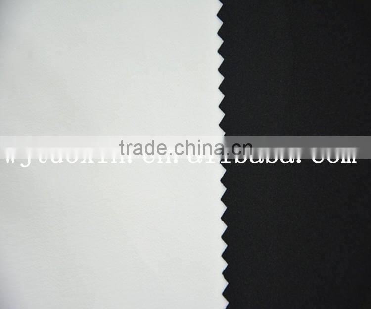 100D 4 way stretch fabric boneded with white pu