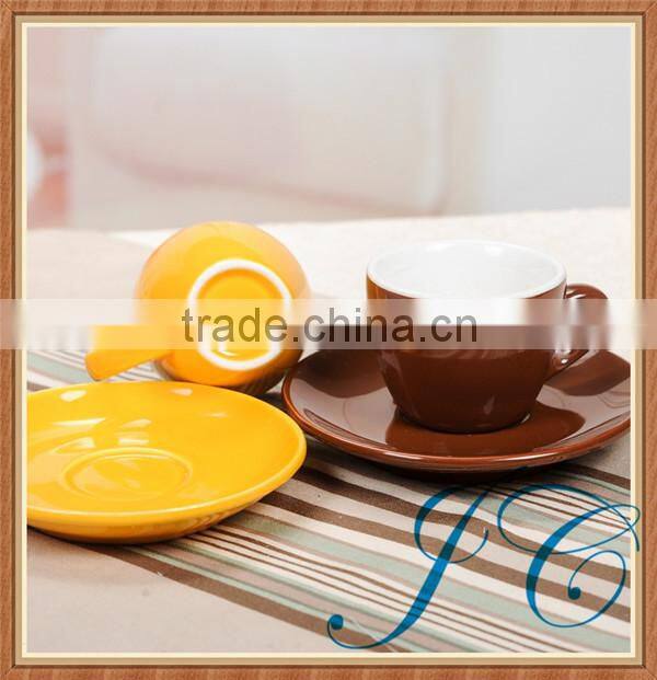 Classic coffee mug and saucer set/colorful ceramic tea cup