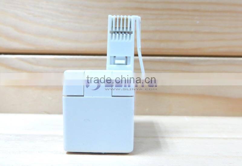 BT 1 Male to Dual Female RJ11 6P4C Plug Telephone Cable Adapter