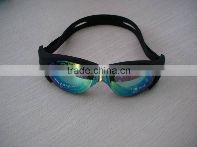 mirror coated swimming goggles with anti-fog,UV protection
