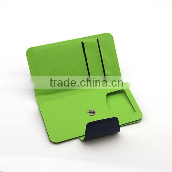 Multifunction 360 Rotating PU Leather cover with magic sticker for various mobile phone with stand and wallet with factory price