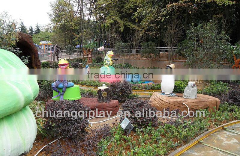 C&Q Amusement rides, cartoon design elephant train attractions children electrical toy train