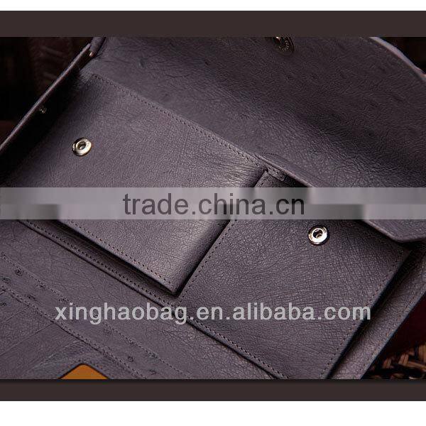 Top Branded and High Quality design real ostrich skin handbag