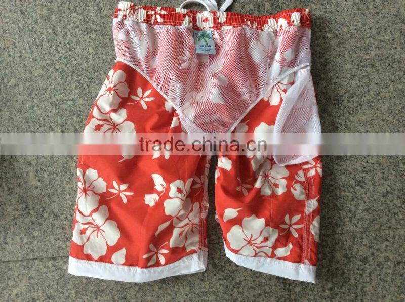 Blue Color Beach Swim Suit Mens Board Short