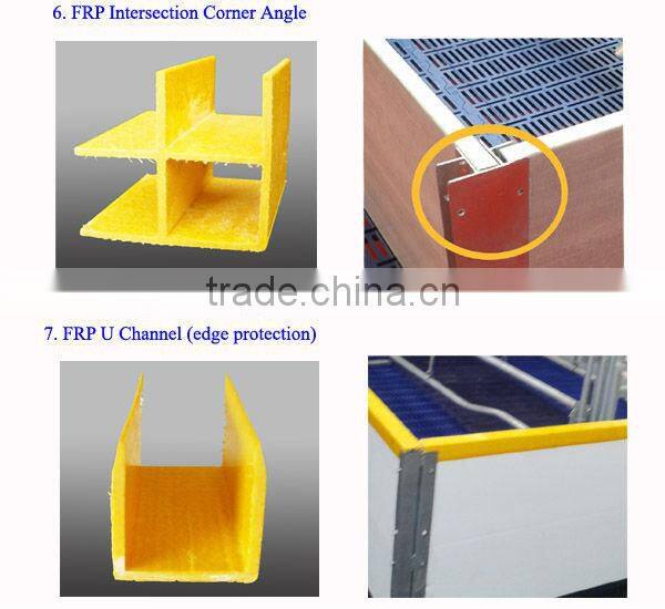 anti-corrosion FRP fiberglass support beam for poultry building flooring