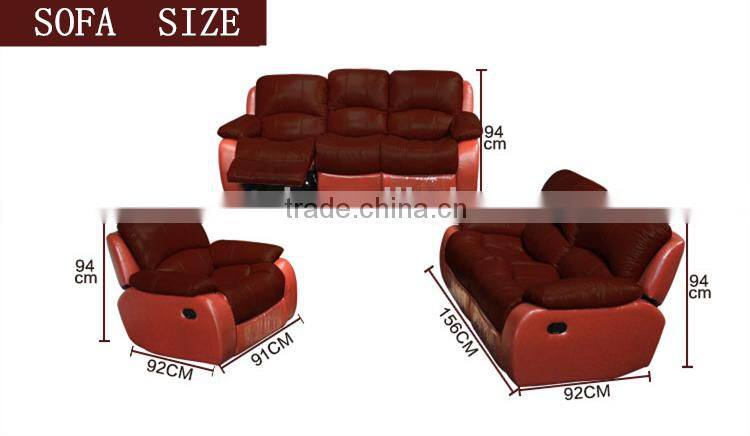 modern 100% top grain leather sofa set