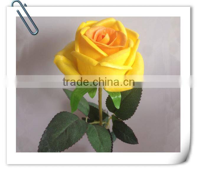 69cm single stem PU real touch artificial flower rose